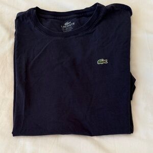 Lacoste Men's Dark Blue Tee with Logo